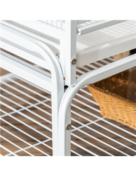PawHut Large Bird Cage Budgie Cage 3 Tier Aviary with Stand Wheels, Toys, Ladders, Shelf for Canaries, Finches, Cockatiels, Para - pic 157945 | FastDaddyshop