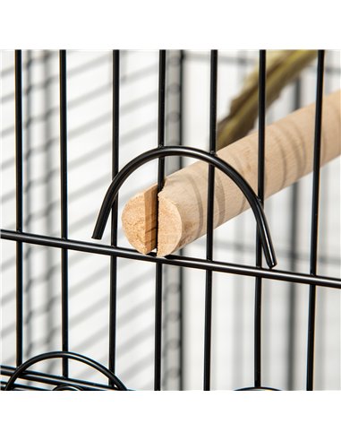 PawHut 1.53(m) Bird Cage, Pet Viary, Feeding Stand, with Wheels, Perch