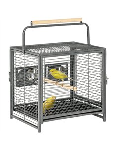 PawHut Parrot Cage, Travel Carry Pet Bird Cage, with Metal Handle