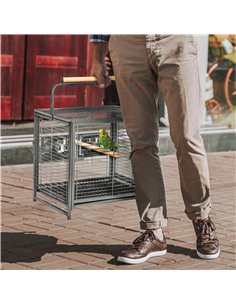 PawHut Parrot Cage, Travel Carry Pet Bird Cage, with Metal Handle 2