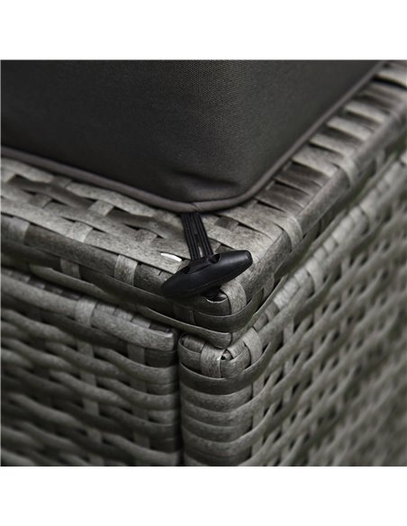 Outsunny 6 Pieces All-weather Rattan Corner Sofa Set with Coffee Table & Cushions, Mixed Grey - pic 15803 | FastDaddyshop