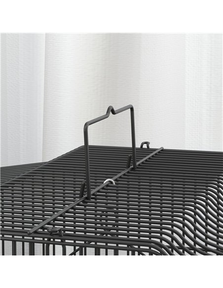 PawHut Large Metal Bird Cage with Perches, Food Bowls, Swing, for Budgies, Parakeets, Black - pic 158117 | FastDaddyshop
