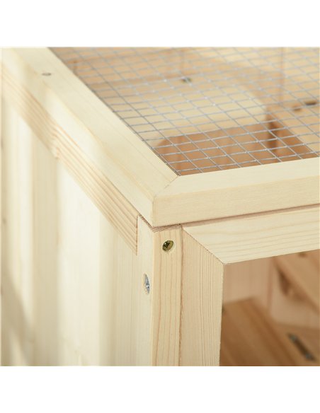 PawHut Wooden Hamster Cage with Storage Shelf, Small Animal Exercise Play House with Openable Top, for Hamsters, Gerbils, 60 x 4 - pic 158161 | FastDaddyshop