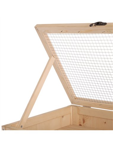 PawHut Wooden Large Hamster Cage, Gerbil Cage 4 Layers with Tall Bottom & Storage Shelf