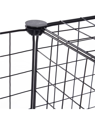 PawHut DIY Pet Playpen Metal Wire Fence 12 Panel Enclosure Indoor Outdoor Guinea Pig Bunny Small Animals Cage Black