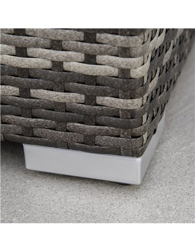 Outsunny 6PC Rattan Corner Sofa Set with Coffee Table, Cushion, Grey