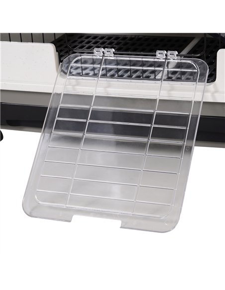 PawHut Four-Tier Small Animal Cage, for Bunnies, Ferrets, Chinchillas w/ Wheels, Tray - Black - pic 158279 | FastDaddyshop