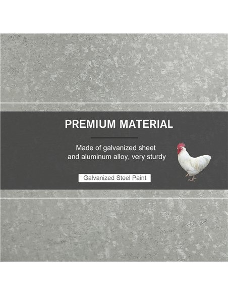PawHut 11.5KG Automatic Chicken Poultry Feeder Rat Proof Treadle Self Opening with Galvanized Steel and Aluminium - pic 158285 | FastDaddyshop