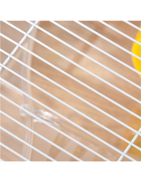 PawHut Hamster Cage, 2 Tier Gerbil Cage with Running Wheel, Water Bottle, Dish - pic 158324 | FastDaddyshop