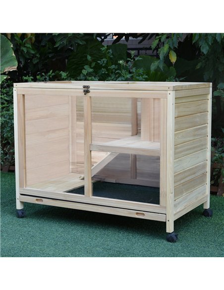 PawHut Small Animals Guinea Pigs Hutches Fir Wood Indoor Hutch - pic 158361 | FastDaddyshop