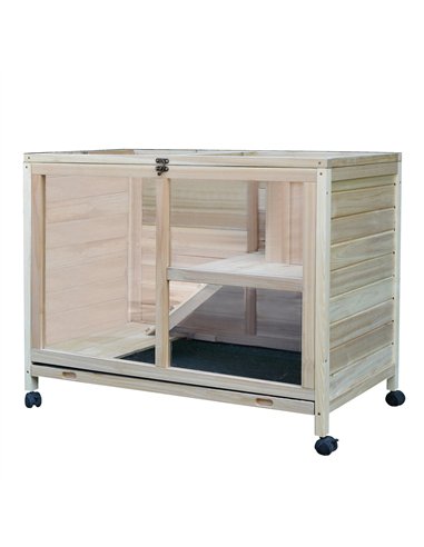 PawHut Small Animals Guinea Pigs Hutches Fir Wood Indoor Hutch