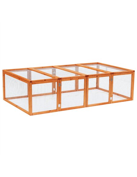 Pawhut Guinea Pigs Hutches W/ Mesh Wire, 181Lx100Wx 48H cm-Wood - pic 158379 | FastDaddyshop