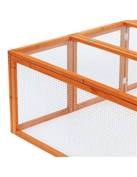 Pawhut Guinea Pigs Hutches W/ Mesh Wire, 181Lx100Wx 48H cm-Wood - pic 158385 | FastDaddyshop