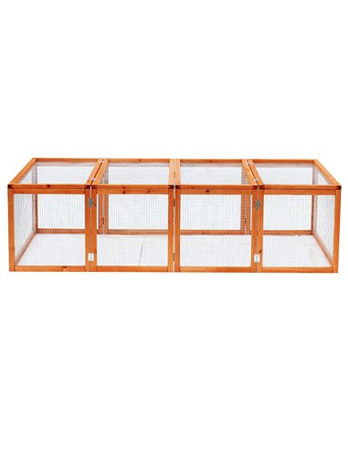 Pawhut Guinea Pigs Hutches W/ Mesh Wire, 181Lx100Wx 48H cm-Wood
