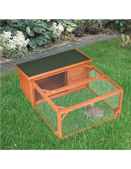 PawHut Guinea Pigs Hutches Off-ground Small Animal Guinea Pig House 125.5 x 100 x 49cm - pic 158388 | FastDaddyshop