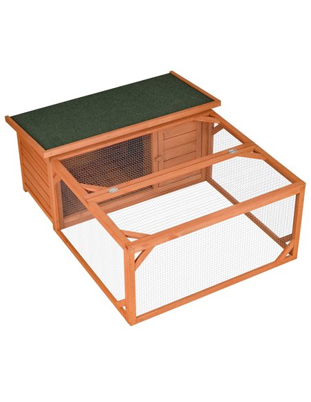 PawHut Guinea Pigs Hutches Off-ground Small Animal Guinea Pig House 125.5 x 100 x 49cm - pic 158389 | FastDaddyshop