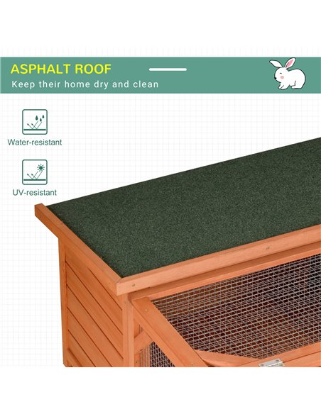PawHut Guinea Pigs Hutches Off-ground Small Animal Guinea Pig House 125.5 x 100 x 49cm - pic 158391 | FastDaddyshop