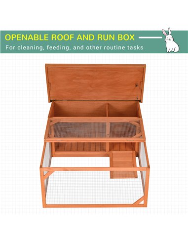 PawHut Guinea Pigs Hutches Off-ground Small Animal Guinea Pig House 125.5 x 100 x 49cm