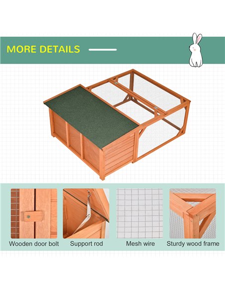 PawHut Guinea Pigs Hutches Off-ground Small Animal Guinea Pig House 125.5 x 100 x 49cm - pic 158393 | FastDaddyshop