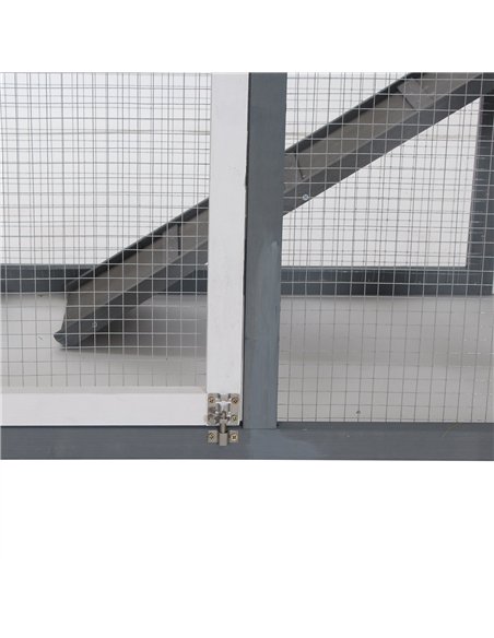 PawHut 2 Tier Wooden Guinea Pigs Hutches Guinea Pig Cage Rabbit Cage Pull Out Tray W/ Ramp 122 x 62.6 x 92 cm - pic 158431 | FastDaddyshop