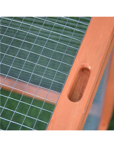 Pawhut 2 Floor Wooden Guinea Pigs Hutches House Bunny Coop Outdoor Garden Backyard, 158L x 58W x 68H cm - pic 158437 | FastDaddyshop