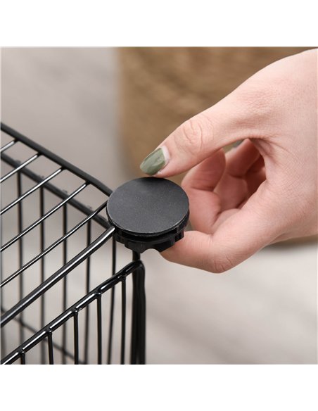 PawHut Pet Playpen DIY Small Animal Cage Metal Fence with Door, 22 Pieces, for Bunny Chinchilla Hedgehog Guinea Pig - pic 158449 | FastDaddyshop