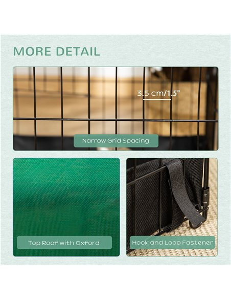PawHut Rabbit Cage Guinea Pig Playpen Small Animal House for Kitties Puppies, w/ Water Proof Oxford Roof Floor 90 x 75 x 75 cm - pic 158457 | FastDaddyshop