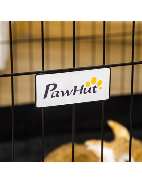 PawHut Rabbit Cage Guinea Pig Playpen Small Animal House for Kitties Puppies, w/ Water Proof Oxford Roof Floor 90 x 75 x 75 cm - pic 158458 | FastDaddyshop
