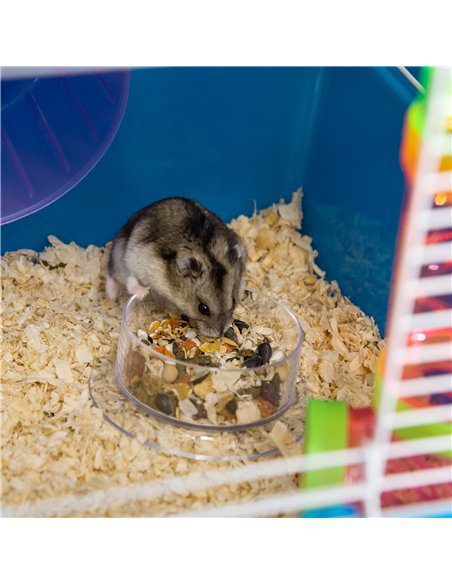 PawHut 5 Tier Hamster Cage, Gerbil Cage with Tube, Water Bottle, Exercise Wheel, Food Dish, 59L x 36W x 69H cm - Blue - pic 158477 | FastDaddyshop