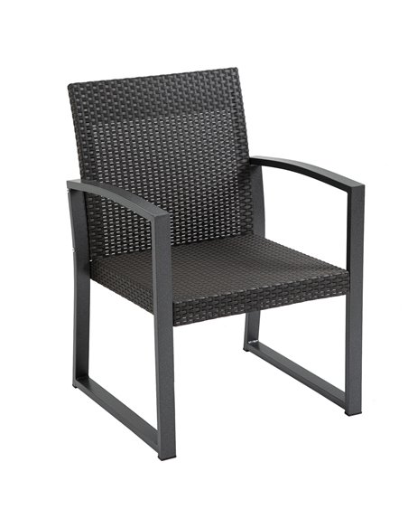 Outsunny Outdoor PP Rattan Bistro Set with 2 Cushioned Single Chairs, Brown - pic 15850 | FastDaddyshop