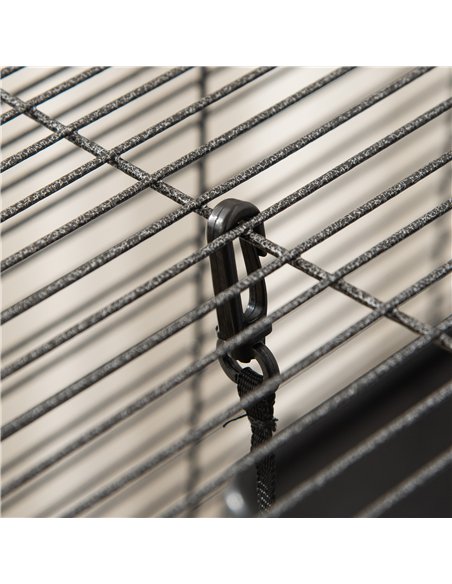 PawHut Small Animal Cage with Wheels Pet Home for Chinchillas Ferrets Kittens, with Hammock, 4 Platforms, Removable Tray, Silver - pic 158503 | FastDaddyshop