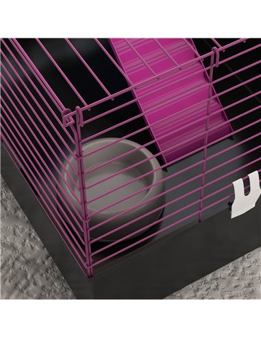 PawHut Chinchillas Small Rabbit Guinea Pig Small Animal Cage, Pet Playhouse, with Platform, Ramp, 71 x 46 x 47cm