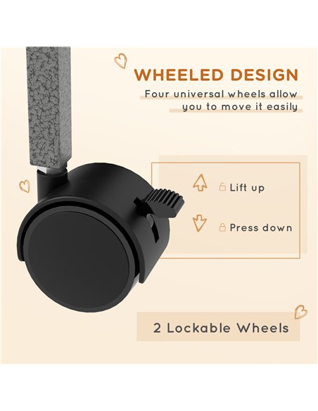 PawHut Small Animal Cage for Chinchilla Ferret Kitten on Wheels with Hammock Removable Tray, Grey - pic 158617 | FastDaddyshop