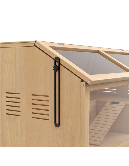 PawHut Hamster Cage, Wooden Small Animal Cage for Gerbils, Mice w/ Suspension Bridge, Openable Top, Hut, 85 x 45 x 44cm Nature - pic 158711 | FastDaddyshop