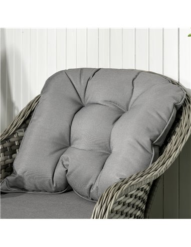Outsunny 4 Pieces PE Rattan Wicker Sofa Set Outdoor Conservatory Furniture Lawn Patio Coffee Table w/ Cushion - Grey