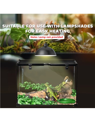 PawHut Glass Reptile Terrarium Insect Breeding Tank Vivarium Habitats with Thermometer for Lizards, Horned Frogs, Snakes, Spider