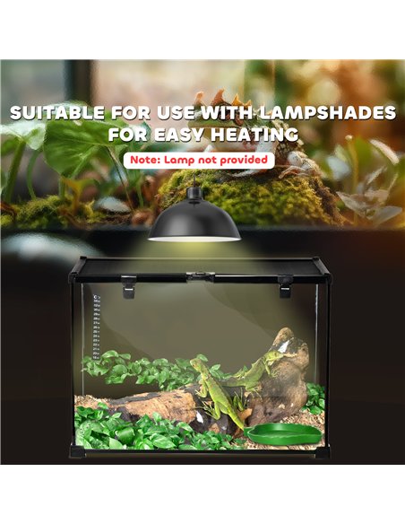 PawHut Glass Reptile Terrarium Insect Breeding Tank Vivarium Habitats with Thermometer for Lizards, Horned Frogs, Snakes, Spider - pic 158926 | FastDaddyshop