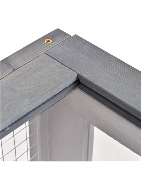 PawHut Tortoise House, Small Reptile Wooden House, with Mesh Roofs, Side Panels, for Turtles, Lizards, Geckos and Snakes - pic 158989 | FastDaddyshop