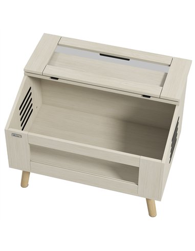 PawHut 111L Vivarium for Snakes, Lizards, Horned Frogs, Chameleons, Hamsters, Gerbils with Tempered Glass Windows