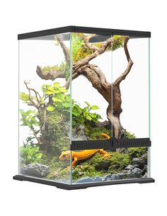 PawHut 40L Vivarium for Lizards, Frogs, Snakes, Turtles, Tortoises w/ Anti-Escape Design, Ventilation