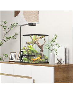 PawHut 40L Vivarium for Lizards, Frogs, Snakes, Turtles, Tortoises w/ Anti-Escape Design, Ventilation 2