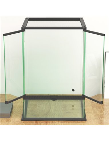 PawHut 40L Vivarium for Lizards, Frogs, Snakes, Turtles, Tortoises w/ Anti-Escape Design, Ventilation