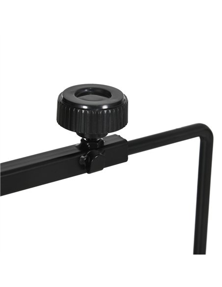 PawHut Adjustable Height and Length Reptile Lamp Stand Holder with Hook Hanging, Base - Black - pic 159133 | FastDaddyshop