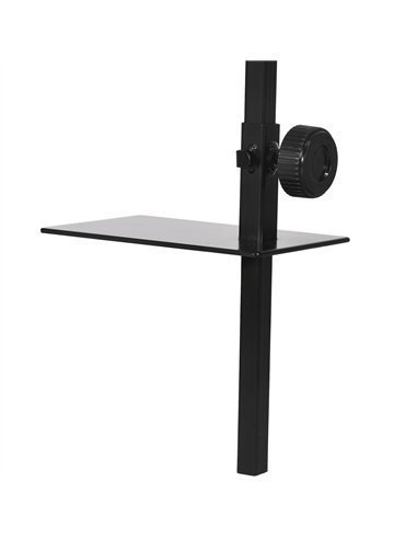 PawHut Adjustable Height and Length Reptile Lamp Stand Holder with Hook Hanging, Base - Black