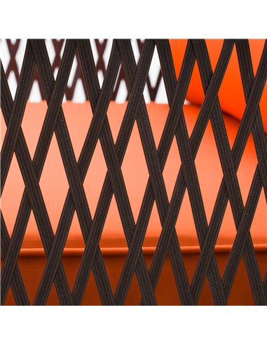 Outsunny 3 Pieces Patio PE Rattan Bistro Set with Coffee Table, Armrest Chairs, Cushion, Orange