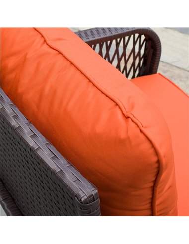 Outsunny 3 Pieces Patio PE Rattan Bistro Set, Outdoor Wicker Coffee Table Armrest Chairs Thick Padded Conversation Furniture for