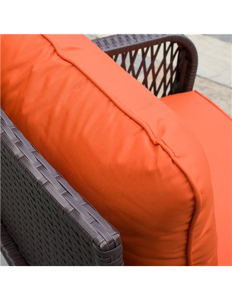Outsunny 3 Pieces Patio PE Rattan Bistro Set, Outdoor Wicker Coffee Table Armrest Chairs Thick Padded Conversation Furniture for - pic 15916 | FastDaddyshop