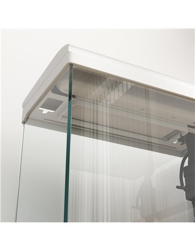 PawHut 27L Glass Fish Tank with Filter System, LED Light, Water Pump, for Betta, Goldfish, Shrimps, White