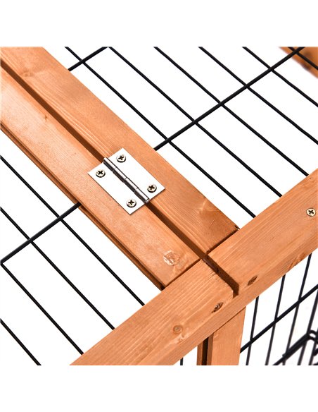 PawHut Wooden Guinea Pigs Hutches Detachable Rabbit Cage Pet House with Openable Run & Roof Slide-out Tray - pic 159375 | FastDaddyshop