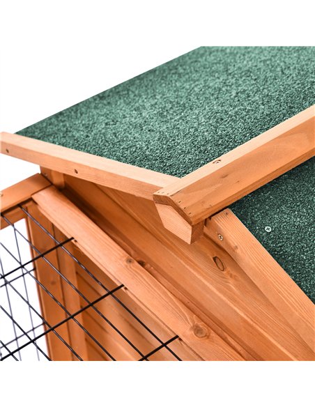 PawHut Wooden Guinea Pigs Hutches Detachable Rabbit Cage Pet House with Openable Run & Roof Slide-out Tray - pic 159376 | FastDaddyshop